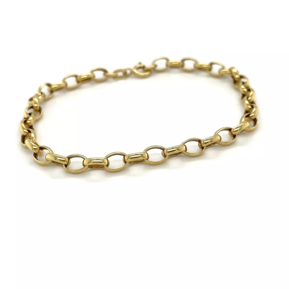 14k yellow gold chain bracelet